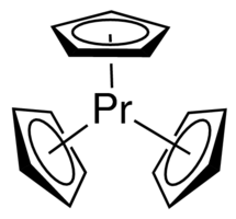 Tris(cyclopentadienyl)praseodymium(III) Chemical Structure